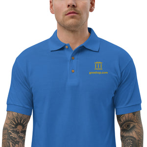 Open image in slideshow, GovShop Logo Embroidered Blue Polo Shirt
